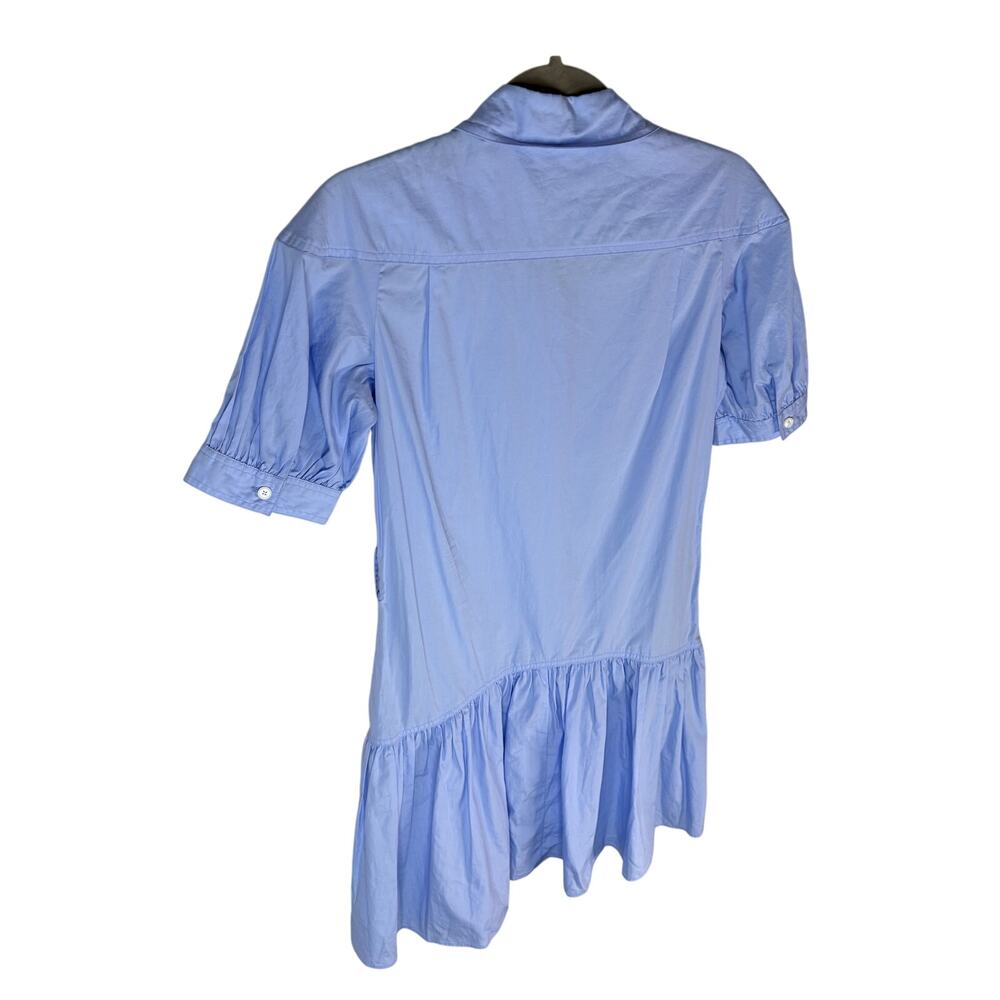 Derek Lam Crosby Luma Mini Shirt Dress Puff Sleeve Coastal Grandma Summer Boho 0 - Picture 9 of 9